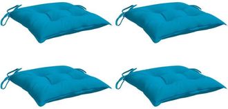 vidaXL Cojines De Silla De Jard&iacute;n 4 Uds Tela Oxford Azul 50x50x7 Cm Vidaxl