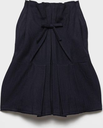 Prada Chevron wool midi skirt