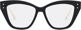 Dior Cat-Eye Black-Gold Frame Eyeglasses - Black