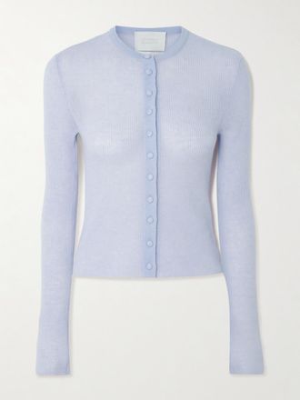 Citizens Of Humanity Cardigan Cropped In Misto Lana E Cashmere A Coste Tabitha - Blu