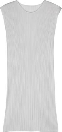 Pleats Please Issey Miyake pliss&eacute;-effect mini dress - women - Polyester - 2 - Grey