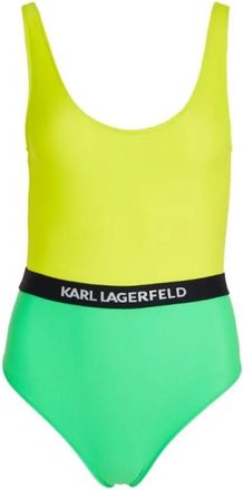 Karl Lagerfeld Colour Block Badpak - Dames - Badpakken - Groen - XS - Badmode