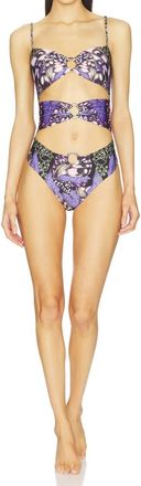 Agua Bendita Conga Ambar One Piece Swimsuit In Purple Multi Color