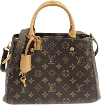 Louis Vuitton Pre-owned Montaigne BB Monogram Tas - Dames - Vintage Handtas - Bruin - ONE Size - Leer - Vintage