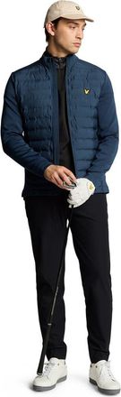 Lyle & Scott Hybrid Quilted Full Zip Golf Jacket in Ryder Blue at Nordstrom, Size Xx-Large