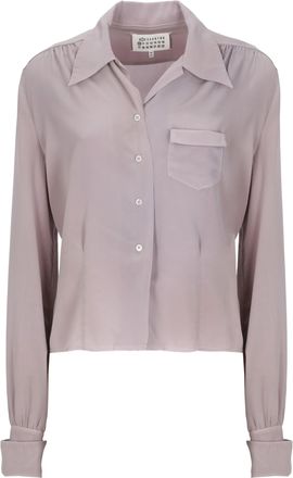 Maison Margiela Pink Silk Pocket Shirt