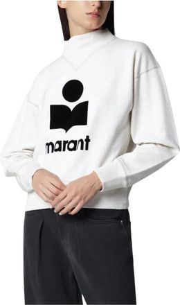 Isabel Marant Hoodies & sweatvesten, Dames, Beige, M, Katoen, Moby Sweatshirt