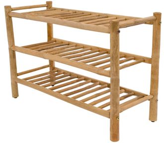 Nordlys Zapatero con 3 estantes en madera de bamb&uacute;