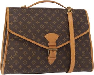 Louis Vuitton Beverly Briefcase Monogram Canvas Brown Canvas Handbag (Pre-Owned)