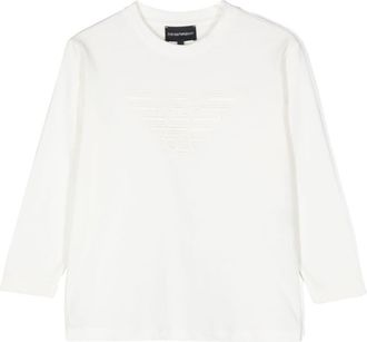Emporio Armani logo-embroidered cotton T-shirt - kids - Cotton - 4 yrs - White