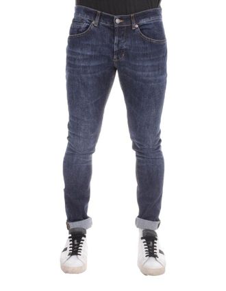 Dondup Slim-Fit Dark Blue Jeans With Four-Button Closure