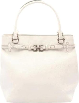 Ferragamo Pre-owned Handbags, female, White, Size: ONE SIZE Pre-owned Handbag