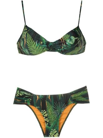 Lygia & Nanny Set bikini con stampa Vitória - Verde