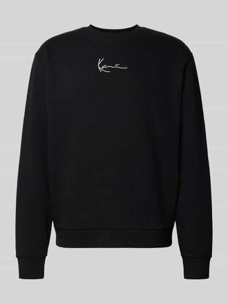 Karl Kani Regular Fit Sweatshirt mit Logo-Stitching Modell Crew in Black, Größe XXL