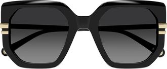 Chlo&eacute; Sunglasses Ch0240 S 001 Black/Gray Gradient Woman