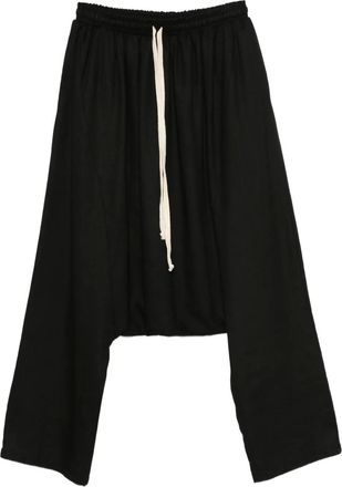 Alchemy Pantaloni con cavallo basso in misto lino - Nero