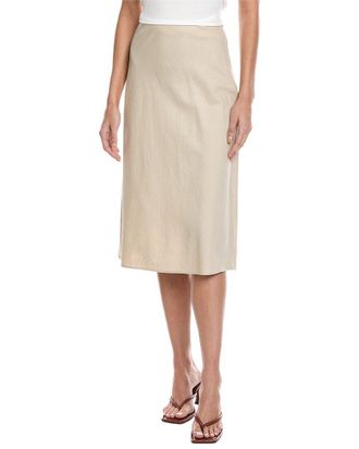 Vince Easy Linen-Blend Slip Skirt