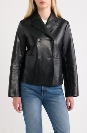 Rag & Bone Finley Faux Leather Coat in Black at Nordstrom, Size 8
