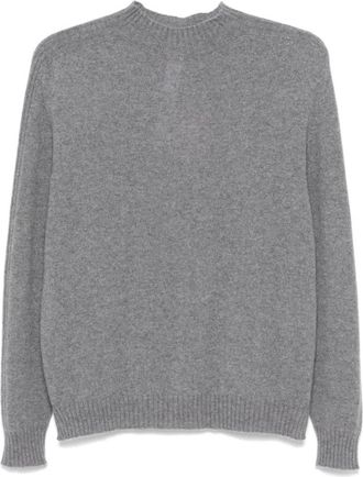 Twinset Middengrijze Coltrui Sweater - Dames - Ronde hals truien - Grijs - S - Truien & Vesten
