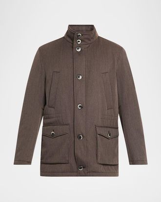 Herno Men & apos;s Virgin Wool Field Jacket