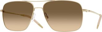 Oliver Peoples OV1150S Clifton 534385 Mens Sunglasses Gold Size 58
