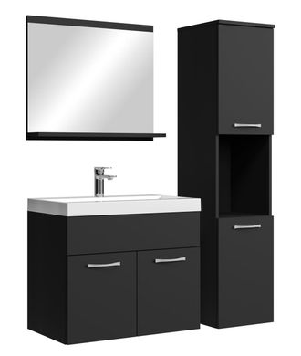 Badplaats Conjunto De Muebles De Ba&ntilde;o Montreal 60 X 35 Cm - Negro Mate - M
