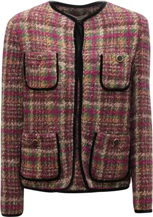 Emma & Gaia 22S866 Tweed Jas - Dames - Blazers - Veelkleurig - XL - Tweed - Jassen