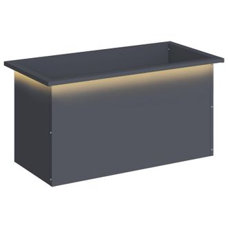 vidaXL Jardinera Para Jard&iacute;n Con Luces Led Antracita 40 X 80 X 40 Cm Vidaxl