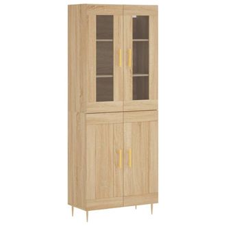 Berkfield Home Highboard Sonoma Oak 69.5x34x180 cm Engineered Wood in Brown