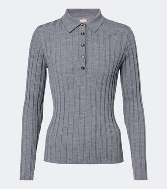 Jardin Des Orangers Jersey polo acanalado de lana virgen