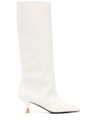 3Juin leather sculped heel boots - Neutrals