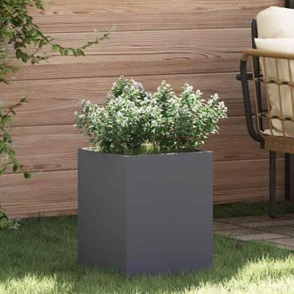 vidaXL Vidaxl - Maceta Para Jard&iacute;n Antracita Acero Laminado En Fr&iacute;o