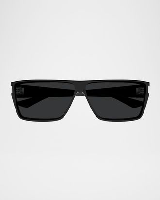 Saint Laurent Men & apos;s SL 757M Acetate Rectangle Sunglasses