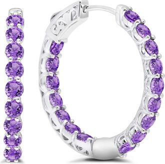 MAX + STONE Sterling Silver Inside Out Gemstone Vault Lock Earring