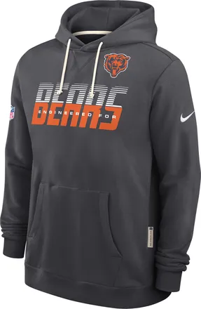 Nike Chicago Bears Sideline Standard Issue Nike Mens Dri-FIT NFL Pullover Hoodie in Grey | 03AZ06F7Q-SX8