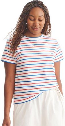 primary Womens Fit Stripe Easy Tee In Blueberry in Blueberry Strawberry Stripe at Nordstrom, Size Xx-Large