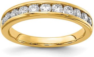 Diamond2Deal 14k Gold Lab Grown Diamond Wedding Band Ring 3/4Ct Clarity- VS Color- D-E
