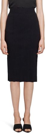 L'agence Black Jessica Knit Midi Skirt Size XS