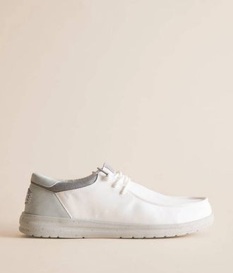 Hey Dude Mens Paul Washed Casual Shoes In White/multi
