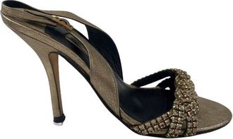 Gina Embellished Bronze/Gold Sandals Size 38