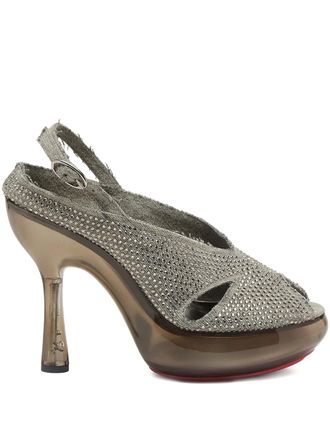 Diesel Sandali D-Lake con strass - Grigio