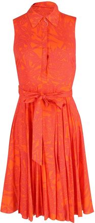 Diane Von Fürstenberg Diane Von Furstenberg Harmony Lepic Dress in Orange Rayon