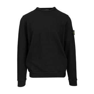 Stone Island Malfil&eacute; Fleece Old Effect Crewneck Sweatshirt - male - Stone Island - Sweatshirts - Blue - 2XL - Sweatshirts & Hoodies