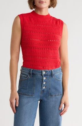 Sanctuary Cotton Sweater Vest in Bittersweet Red at Nordstrom Rack, Size Small