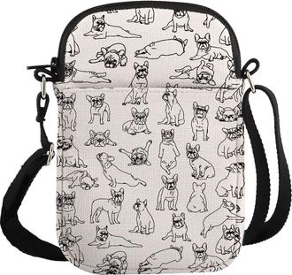 Generic PYOUL French Bulldog Lover Gift French Bulldog Design Crossbody Bag French Bulldog Mom Travel Bag French Bulldog Merch (French Bulldog CB)