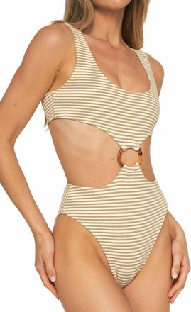 Montce Swim Ky One-Piece Swimsuit In Neutral Stripe