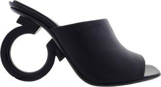 Ferragamo Ferragamo Astro Nappa Heeled Mules, Size 7 C