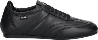 Love Moschino Lace and Logo Detail Sneakers - Dames - Sneakers - Zwart - 38 EU - Leer - Schoenen