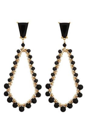 Panacea Black Crystal Teardrop Earrings at Nordstrom