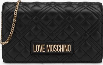Love Moschino Clutch Shiny Quilted - Nero